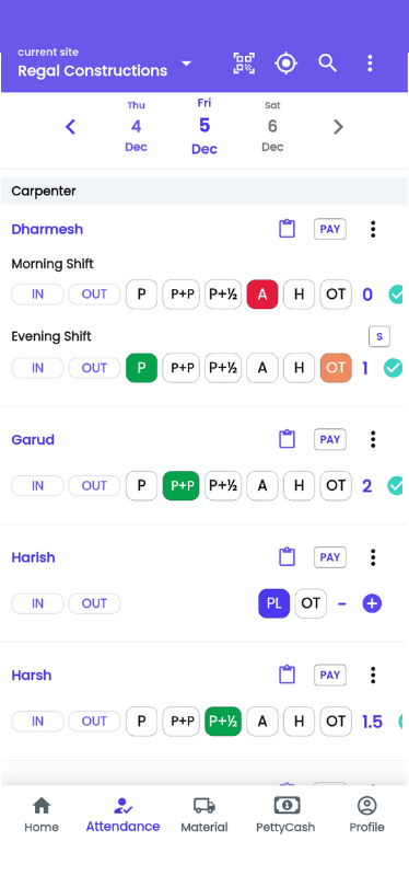 HajariBook Attendance App
